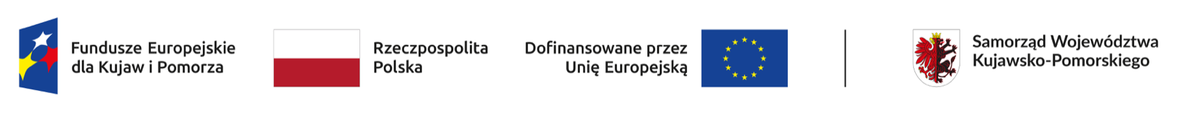 Fundusze Europejskie dla Kujaw i Pomorza, Rzeczpospolita Polska, Dofinansowane przez Unię Europejską, Samorząd Województwa Kujawsko-Pomorskiego